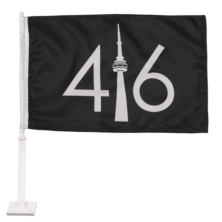 Black 416 Car Flag