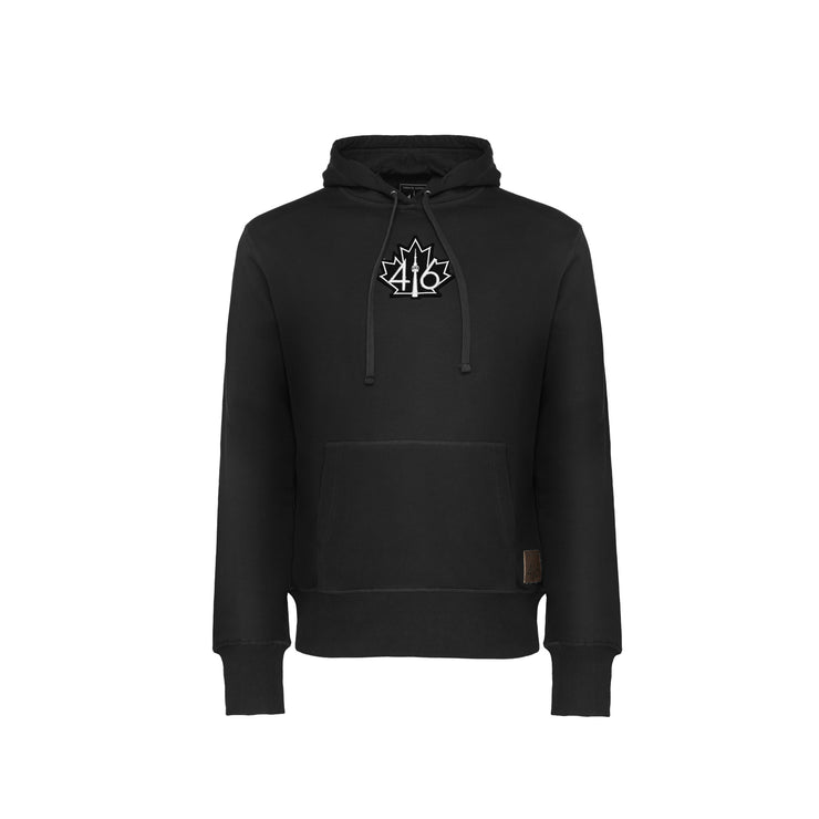 416 French Terry Men's Pullover Hoodie - Black